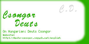 csongor deuts business card